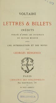 Tapa de Lettres et billets inédits