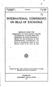 Tapa de International conference on bills of exchange