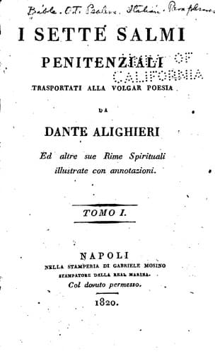 Tapa de I sette salmi penitenziali
