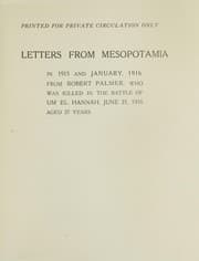 Tapa de Letters from Mesopotamia in 1915 and January, 1916