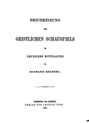 Tapa de Beschreibung des geistlichen Schauspiels im Deutschen Mittelalter
