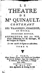 Tapa de Le théâtre de Mr Quinault