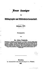 Tapa de Neuer anzeiger für bibliographie und bibliothekwissenschaft