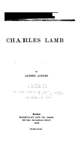 Tapa de Charles Lamb