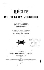 Tapa de Récits d'hier et d'aujourd'hui: La queue du chien d'Alcibiade.-La retraite des dix mille.-La ...