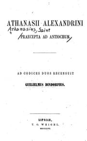 Tapa de Athanasii Alexandrini Praecepta ad Antiochum