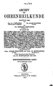 Tapa de Archiv fuer ohrenheilkunde