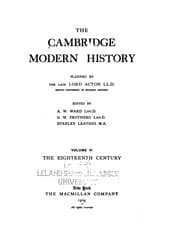 Tapa de The Cambridge modern history