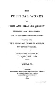 Tapa de The Poetical Works of John and Charles Wesley: Reprinted from the Originals ...