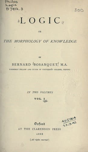 Tapa de Logic, or, The morphology of knowledge
