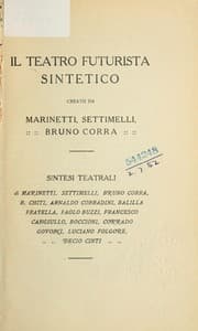 Tapa de Il Teatro futurista sintetico creato da Marinetti, Settimelli, Bruno Corra