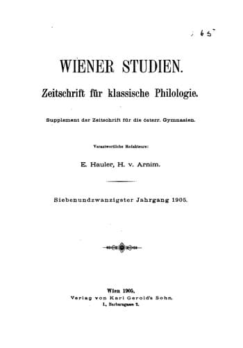 Tapa de Wiener Studien
