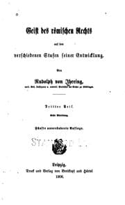 Tapa de Geist des römischen Rechts auf den verschiedenen Stufen seiner Entwicklung