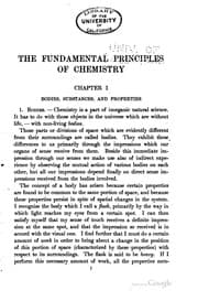 Tapa de The fundamental principles of chemistry