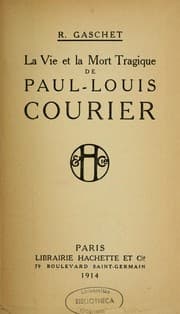 Tapa de La vie et la mort tragique de Paul-Louis Courier