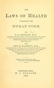 Tapa de The laws of health in relation to the human form