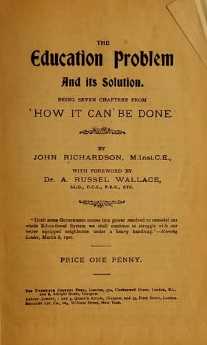 Tapa de The education problem and its solution