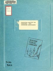 Tapa de Data processing requirements: population analysis and forecasts, with addenda