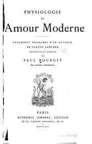 Tapa de Physiologie de l'amour moderne