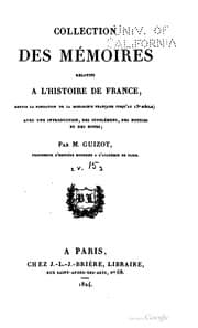 Tapa de Collection des mémoires relatifs à l'histoire de France depuis la fondation de la monarchie française jusqu'au 13e siècle