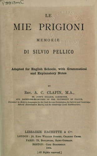 Tapa de Le mie prigioni