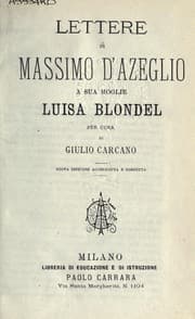 Tapa de Lettere a sua moglie Luisa Blondel
