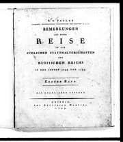 Tapa de Bemerkungen auf einer Reise in die südlichen Statthalterschaften des russischen Reichs in den Jahren 1793 und 1794
