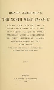 Tapa de Roald Amundsen's "The North West passage"