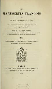 Tapa de Les Manuscrits françois de la Bibliothèque du roi, leur histoire et celle des textes allemands, anglois, hollandois, italiens, espagnols de la même collection