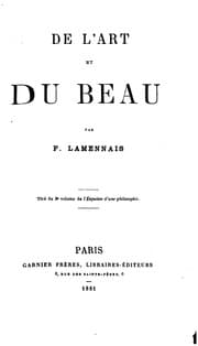 Tapa de De l'art et du beau