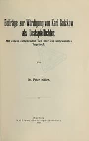 Tapa de Beiträge zur Würdigung von Karl Gutzkow als Lustspieldichter