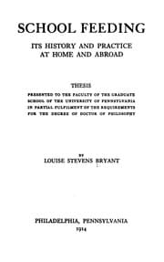 Tapa de School Feeding; Its History and Practice at Home and Abroad