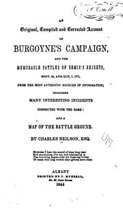 Tapa de An Original, Compiled, and Corrected Account of Burgoyne's Campaign: And the Memorable Battles ...
