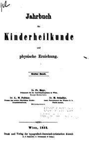 Tapa de Jahrbuch fuer Kinderheilkunde und physische Erziehung