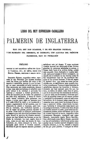 Tapa de Libros de caballerías: 1.[-2.] Pte....