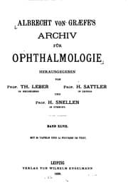 Tapa de Albrecht von Graefe's Archiv fuer Ophthalmologie
