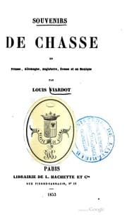 Tapa de Souvenirs de chasse en Prusse, Allemagne, Angleterre, Écosse et au Mexique