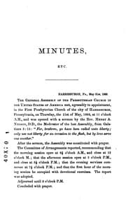 Tapa de Minutes of the General Assembly of the Presbyterian Church in the United States of America, with ..