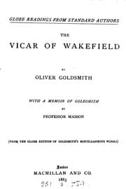 Tapa de The vicar of Wakefield, with a memoir of Goldsmith by prof. Masson