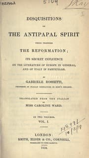 Tapa de Disquisitions on the antipapal spirit which produced the Reformation