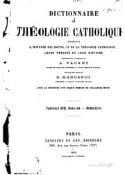 Tapa de Dictionnaire de théologie catholique: contenant l'exposé des doctrines de la ...