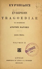 Tapa de Euripides tragoediae