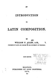 Tapa de Introduction to Latin Composition