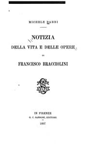 Tapa de Notizia della vita e delle opere di Francesco Bracciolini