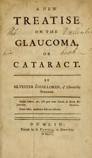 Tapa de A new treatise on the glaucoma, or cataract