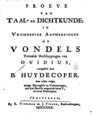 Tapa de Proeve van taal- en dichtkunde: in vrijmoedige aanmerkingen op Vondels ..