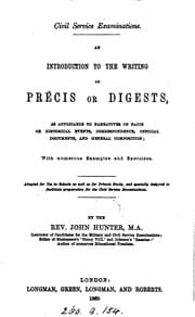 Tapa de Civil service examinations. An introduction to the writing of précis or digests. [With] Key