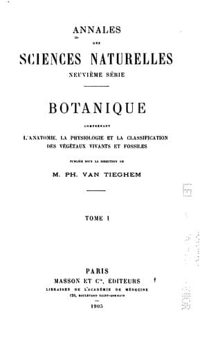 Tapa de Annales des sciences naturelles