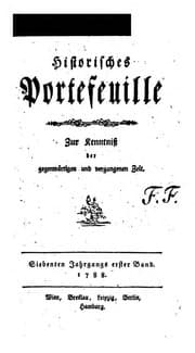 Tapa de Historisches Portefeuille: zur Kenntniss der gegenwärtigen u. vergangenen Zeit