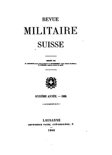 Tapa de Revue militaire suisse
